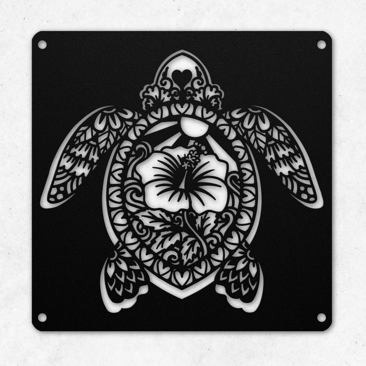 SEA TURTLE METAL WALL ART 1