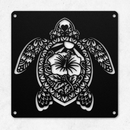 SEA TURTLE METAL WALL ART 1