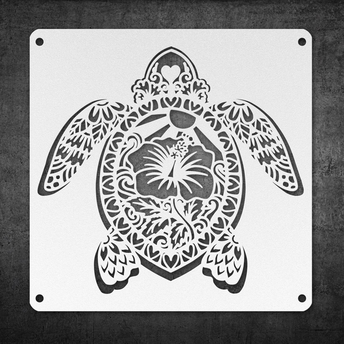 SEA TURTLE METAL WALL ART 1