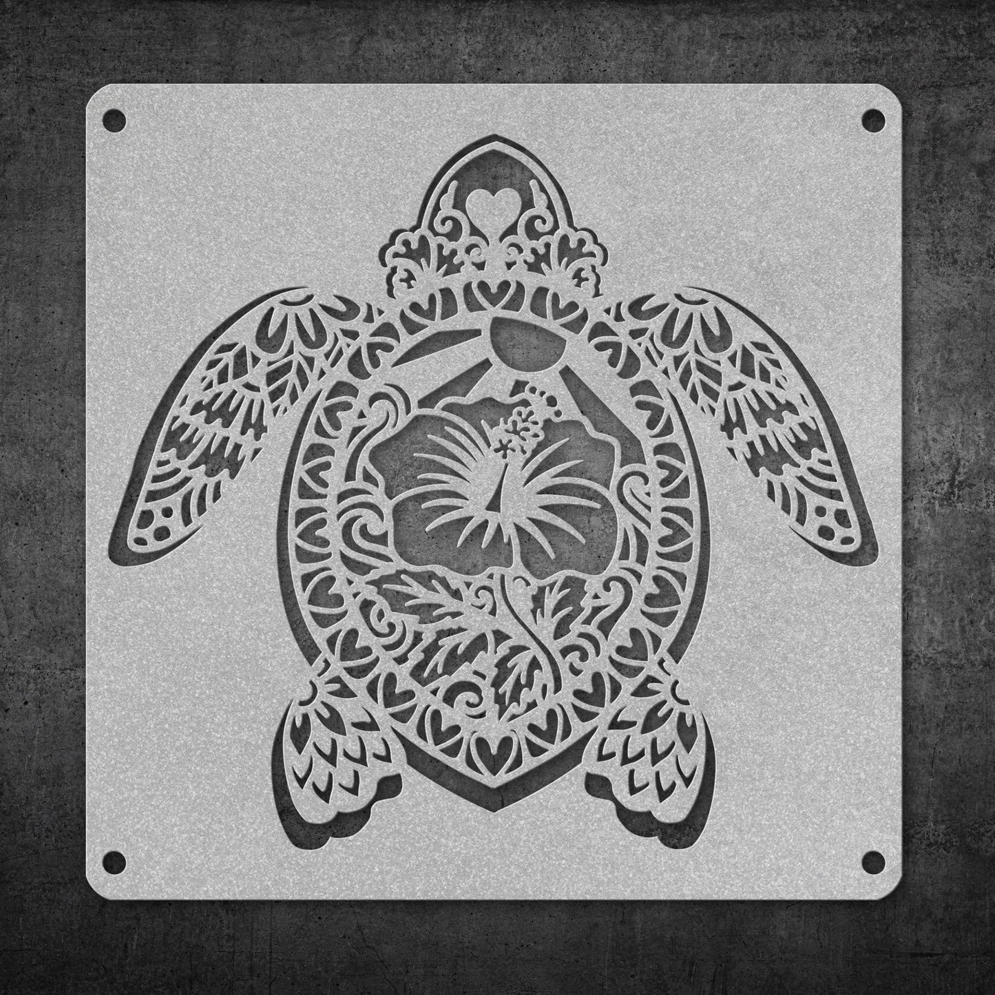 SEA TURTLE METAL WALL ART 1