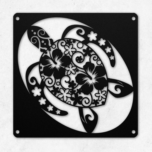 SEA TURTLE METAL WALL ART 2