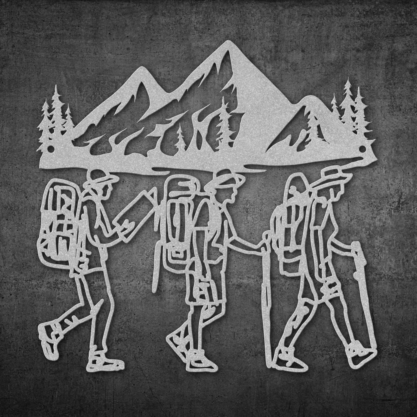 HIKING METAL WALL ART