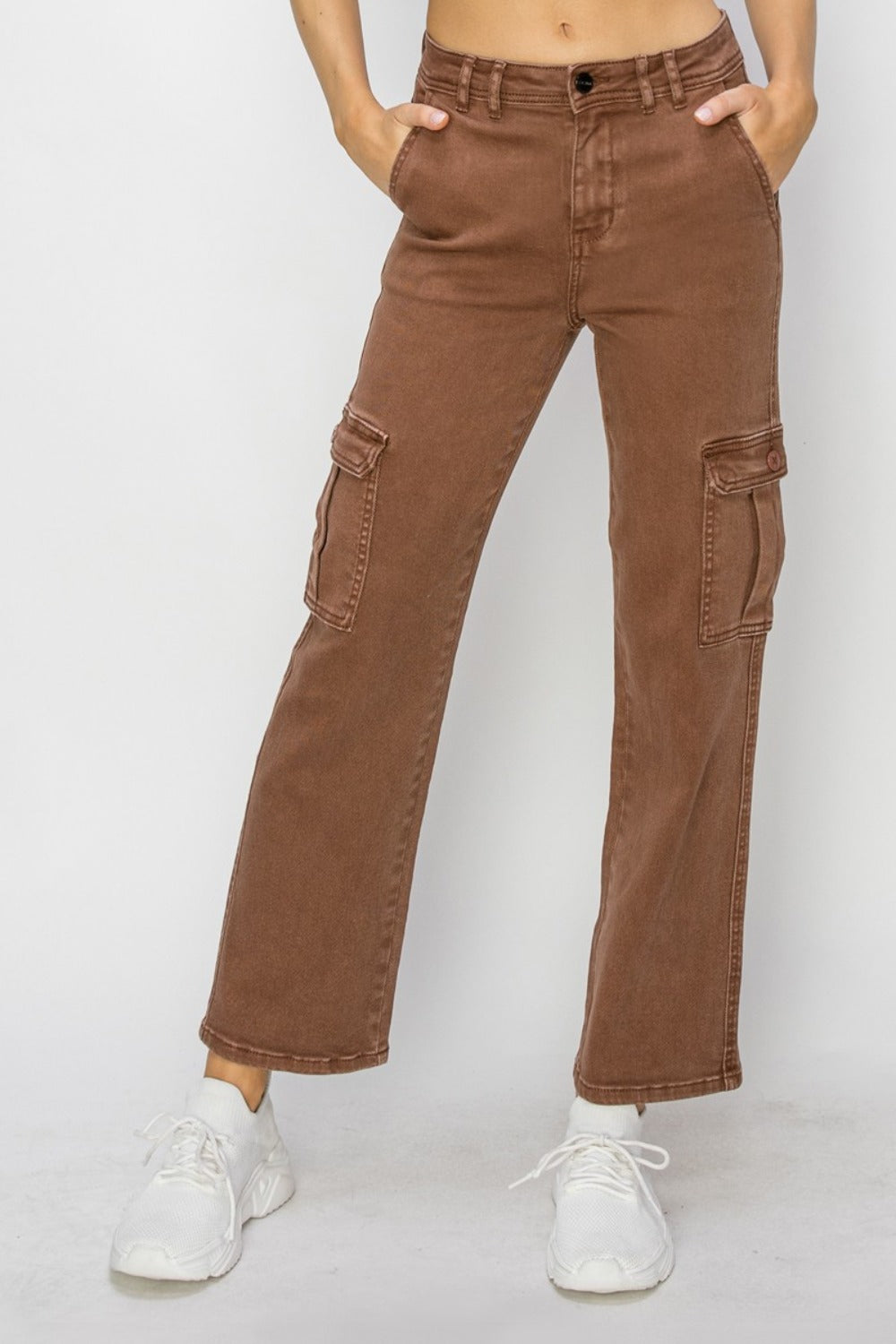 High Rise Cargo Jeans