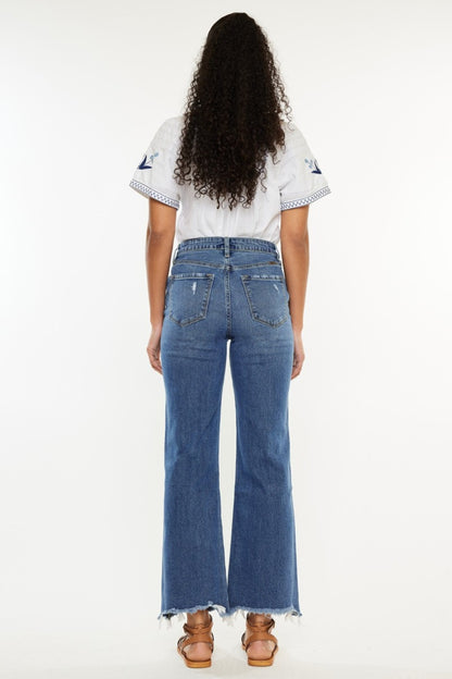 High Rise Slim Wide Leg Jeans