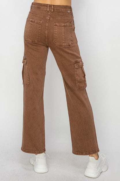 High Rise Cargo Jeans