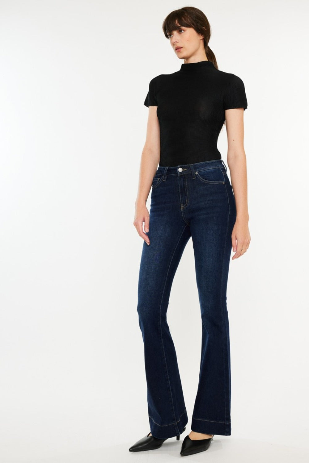 High Rise Slim Flare Jeans