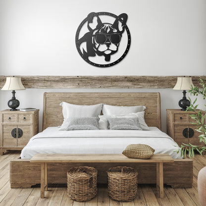 FRENCHIE METAL WALL ART