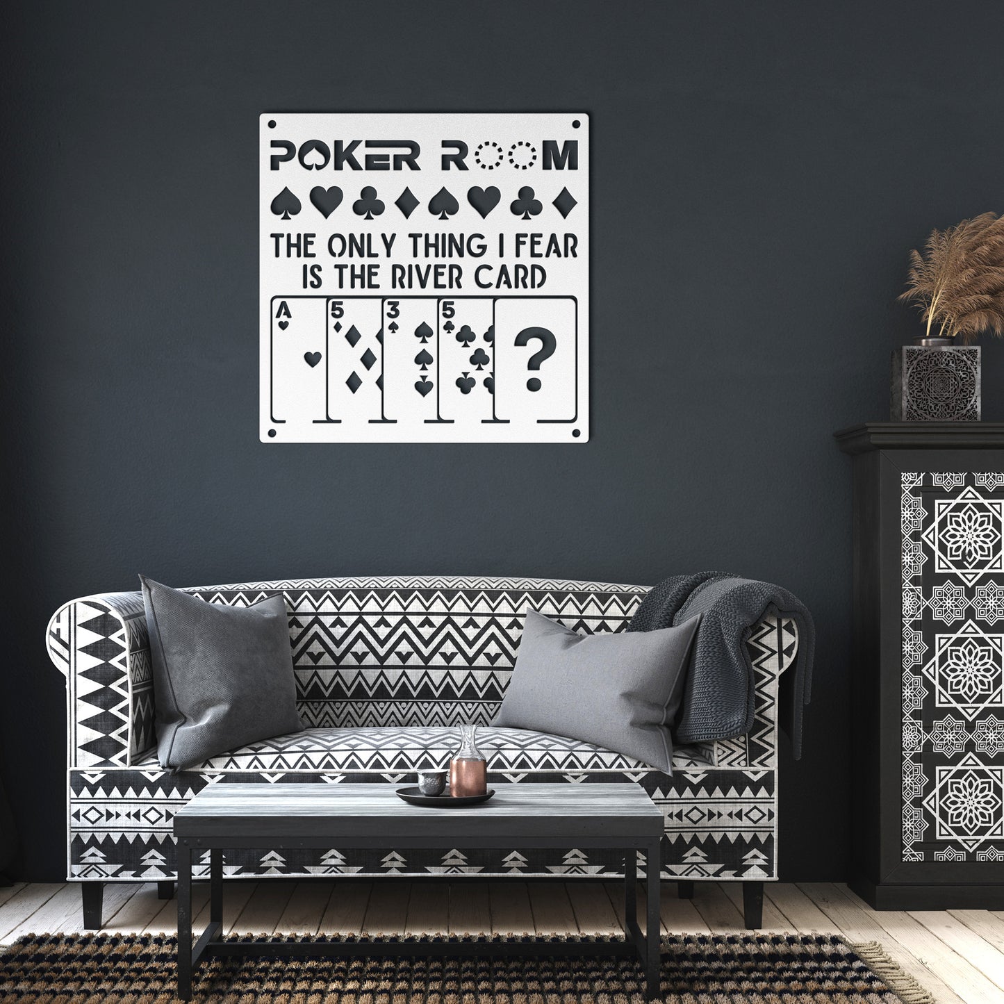 POKER METAL WALL ART